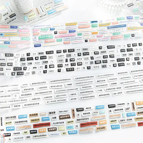 Literary And Romantic Poetry Phrases Washi Tape Journal Decorative Masking Tape Paper Craft