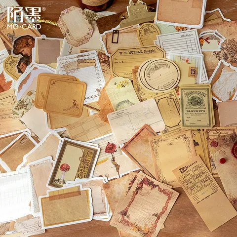 Vintage Scrapbook Χάρτινα Μπλοκ Σημειώσεων Πακέτο Υλικών Αισθητική Αρχειοθέτηση Είδη Γραφικής Ύλης για DIY Χειροτεχνία