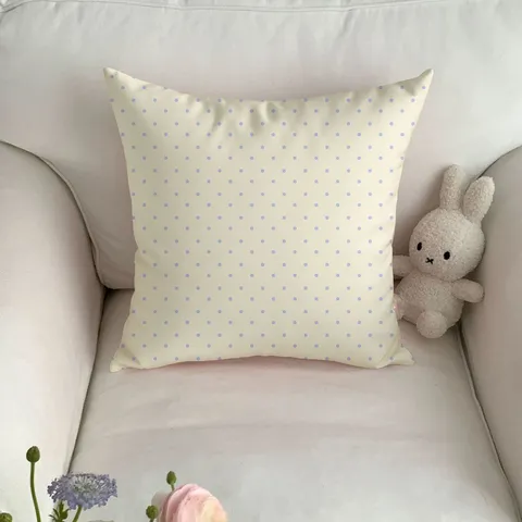 Korean INS Style Mint Green Polka Dot Soft Plush Throw Pillow Cute Sofa Cushion Living Room Home Decor Decorative Pillow Cover