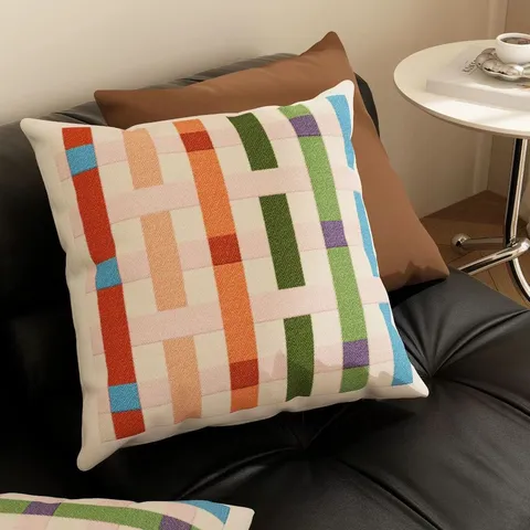 Federa per Cuscino Geometrica Bauhaus Moderna Cuscino per Divano in Peluche Morbido Soggiorno Camera da Letto Arredamento