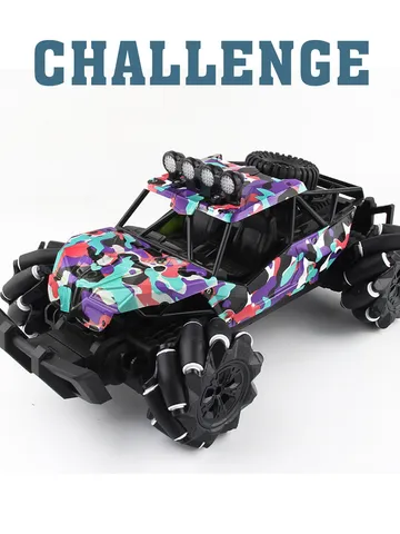 2.4G 4WD Off Road Remote Control Stunt Car Electric Drifting RC Vehicle Toy With LED Lights For Kids