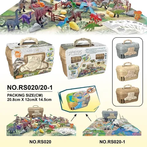 Dinosaur Toy DIY Painting Dinosaur Model Storage Box With Play Mat Creative Educational Toy Gift For Kids