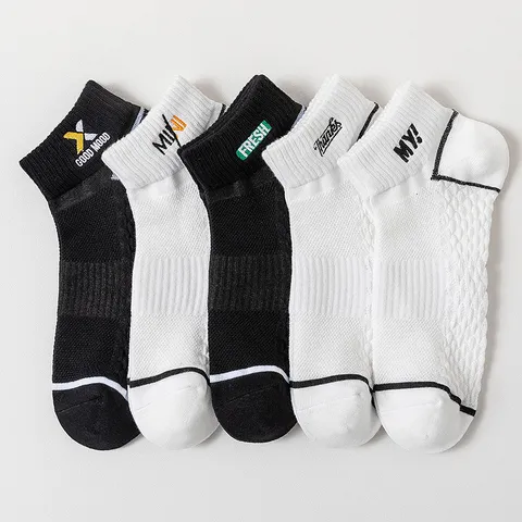Hombres Casual Deporte Calcetines Cortos Transpirable Malla Algodón Calcetines Verano Absorbe Humedad Diario