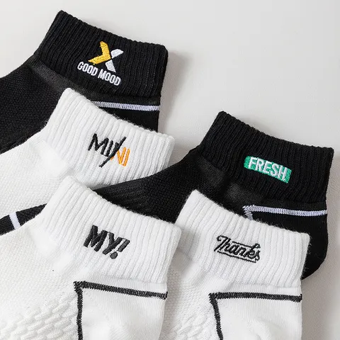 Hombres Casual Deporte Calcetines Cortos Transpirable Malla Algodón Calcetines Verano Absorbe Humedad Diario