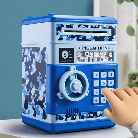 Electronic Piggy Bank Automatic Money Rolling ATM Safe Toy Digital Password Coin Cash Saving Box For Kids