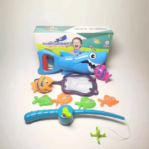 Kids Bath Toy Shark Grabber Fishing Game Set Interactive Water Play Toy Animal Catching Toy For Toddlers