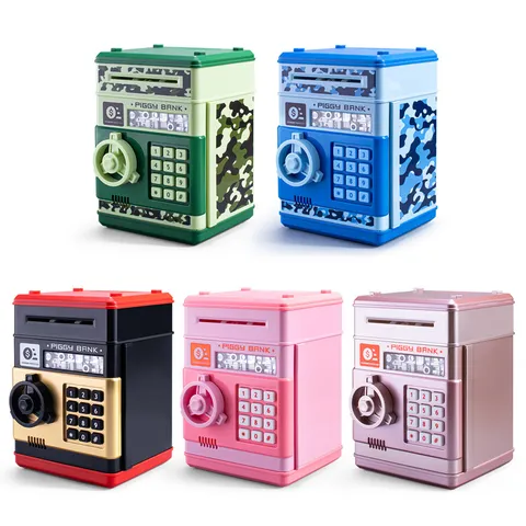 Electronic Piggy Bank Automatic Money Rolling ATM Safe Toy Digital Password Coin Cash Saving Box For Kids