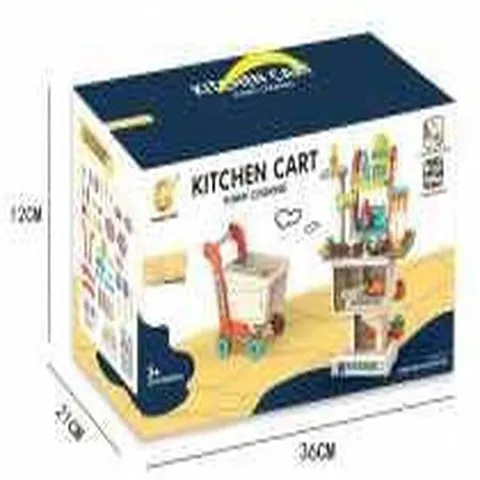 Children Pretend Play Kitchen Toys Simulation Shopping Cart Cooking Set Multifunctional Educational Toy For Kids