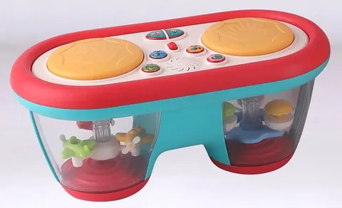 Baby Musical Drum Toy Toddler Early Educational Learning Instrument With Rotating Carousel And Lights