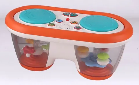 Baby Musical Drum Toy Toddler Early Educational Learning Instrument With Rotating Carousel And Lights