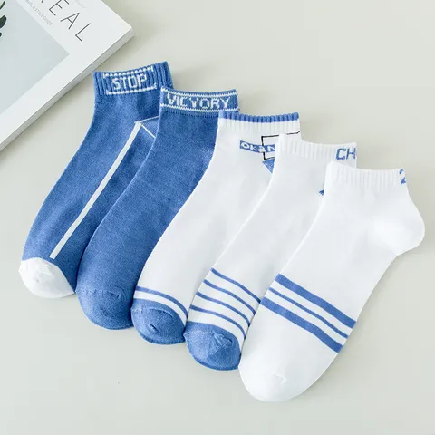 Heren Zomer Korte Sokken Ademende Katoenmix Onzichtbare Sneakersokken Casual Sportieve Lage Sokken Veelkleurig