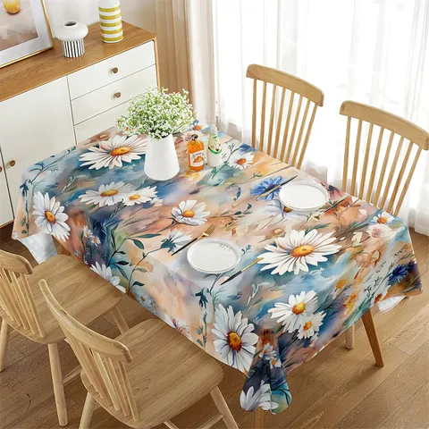 Tovaglia Rettangolare Impermeabile Copritavolo Floreale Tovaglia Antimacchia Per Cucina Sala da Pranzo Decorazioni