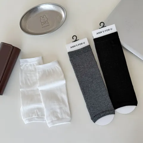 Women's Solid Color Casual Cotton Leg Warmers Summer Thin Breathable Slouch Socks Footless Stirrup Socks Hosiery