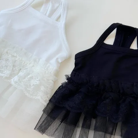 Pet Summer Strap Dress Lace Mesh Puppy Skirt Breathable Small Dogs Cats Clothes Thin Anti-Hair Loss Apparel
