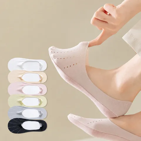 Damen Eis seide Unsichtbare Füßlinge Sommer Dünn Antirutsch Flach Schnitt Socken Reine Baumwolle Unten Atmungsaktiv Fußbekleidung Zubehör