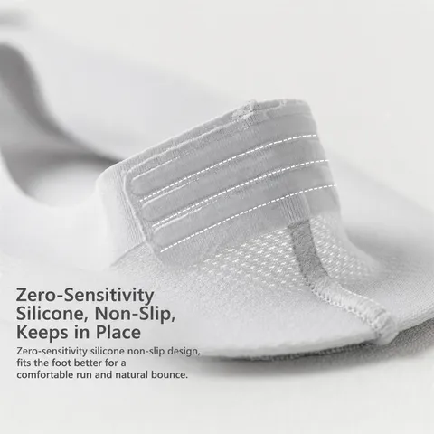 Herren Unsichtbare Füßlinge Atmungsaktive Mesh Baumwolle Rutschfeste Niedrige Freizeit Sommer Loafer Socken