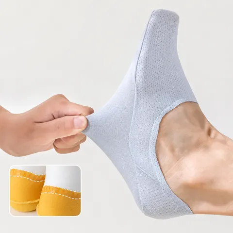Herren Atmungsaktive Mesh Bootssocken Reine Baumwolle Dünn Rutschfest Unsichtbare Kurze Socken Frühling Sommer Casual Socken