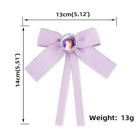 Pinza de Cabello con Lazo Grande para Niños Gato Lindo Cristal Strass Cinta Accesorios para Cabello Niñas