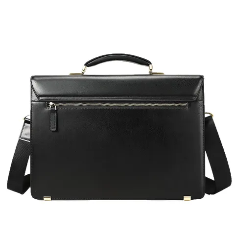 Valigetta d'Affari in Vera Pelle per Uomo Borsa per Laptop Vintage con Serratura a Combinazione
