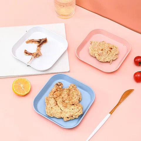 Nordic Style Plastic Square Fruit Plate Household Snack Dry Fruit Tray Modern Minimalist Party Pastry Plate Tableware