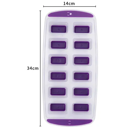 Food Grade Soft Bottom Ice Cube Tray Creative DIY Fruit Ice Maker Mold Refrigerator Freezing Ice Mold Kitchen Accessory