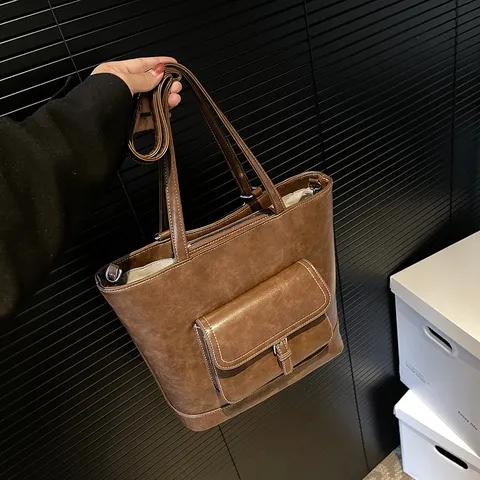 Zaino e Tote Bag in Pelle PU Retro per Donna Doppio Uso Casual Moda Viaggio Quotidiano Borsa Scolastica Urbano Minimalista