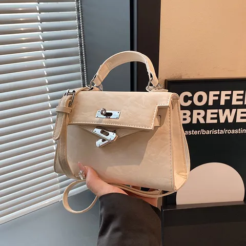 Mode Cuir PU Sac Bandoulière Poignée Haute Femmes Élégant Style Classique Satchel Sac à Main Quotidien