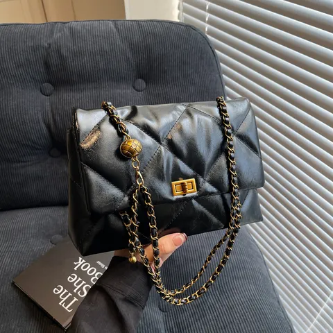 Sac Bandoulière Rétro Matelassé en Cuir PU pour Femmes Style Designer Classique Élégant Sac à Épaule Sac à Main Décontracté pour Navetteurs