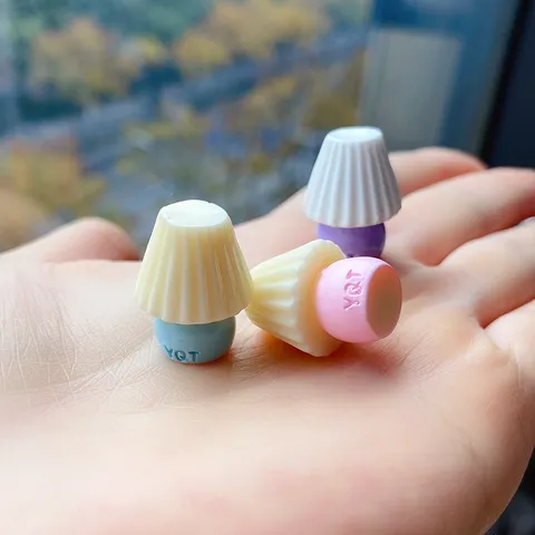 Mini Simulation Schreibtischlampe Macaron Farbe Harz Lose Perlen Cartoon Bastelmaterial DIY Handyhülle Material Miniatur Ornamente