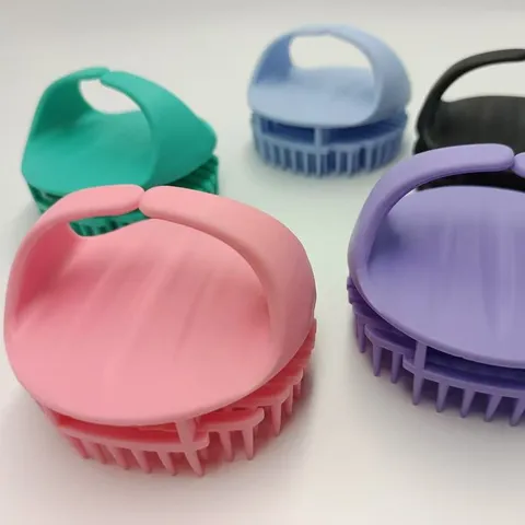 Silicone Shampoo Brush Scalp Massager Soft Bristle Hair Scrubber Head Massage Hair Washing Comb Bath Shower Tool