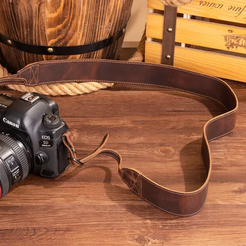 Vintage Top Layer Cowhide Camera Strap Retro Adjustable Single Shoulder Crossbody Strap Photography Accessories
