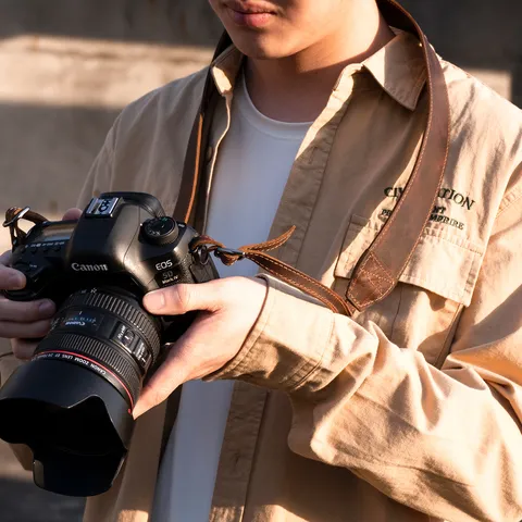 Vintage Top Layer Cowhide Camera Strap Retro Adjustable Single Shoulder Crossbody Strap Photography Accessories