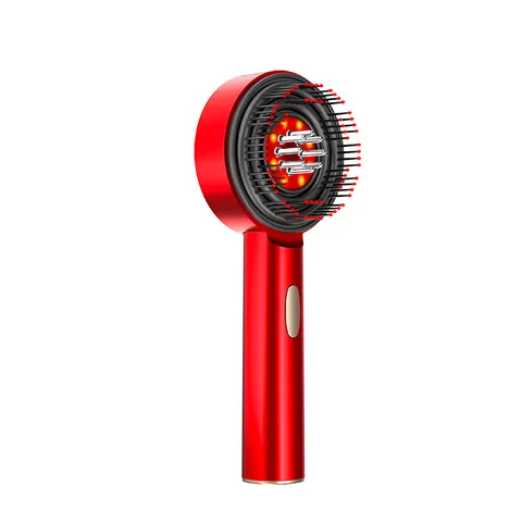 Pettine Elettrico per Massaggio del Cuoio Capelluto Luce Rossa Cura dei Capelli Applicatore Cuoio Capelluto Senza Fili Portatile Strumento per lo Styling
