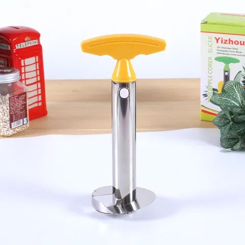 Stainless Steel Pineapple Corer And Slicer Multi-Function Fruit Peeler Tool With Ergonomic Handle Kitchen Gadget