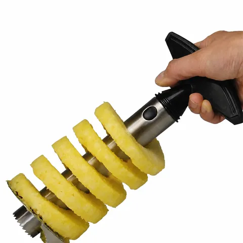 Stainless Steel Pineapple Corer And Slicer Multi-Function Fruit Peeler Tool With Ergonomic Handle Kitchen Gadget