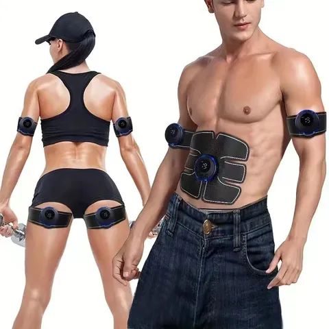 Stimolatore Muscolare Addominale Elettrico EMS Attrezzatura di Allenamento per Fitness Ricaricabile