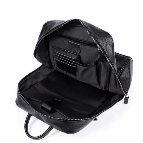 Zaino in Vera Pelle da Uomo Business Casual per Laptop Grande Capacità Viaggio Scuola Impermeabile