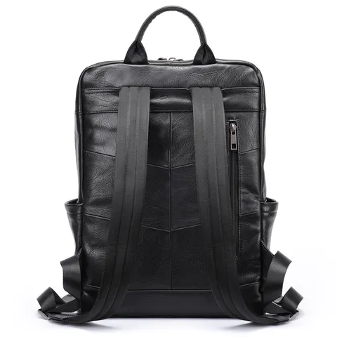 Zaino in Vera Pelle da Uomo Business Casual Vintage Zaino Impermeabile per Computer Portatile Viaggio