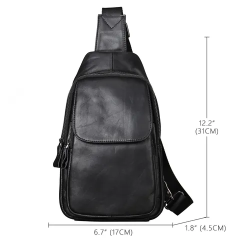 Heren Borsttas Eerste Laag Koeienhuid Crossbody Tas Zakelijk Casual Multifunctioneel Enkele Schoudertas Leren Tas