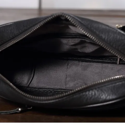 Borsa a Tracolla da Uomo in Vera Pelle Vintage Casual Messenger Borsa in Pelle di Vacchetta Quotidiana