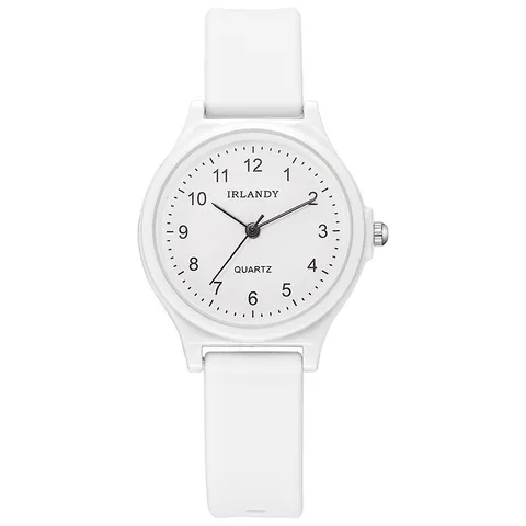 Einfache Minimalistische Quarz-Studentenuhr Mit Weichem Silikonarmband Zeiger-Armbanduhr Im Campus-Stil Zeitmesser Für Schüler Modeaccessoire