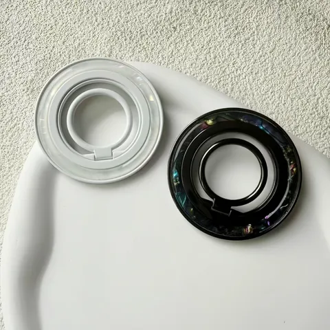 Magnetic Phone Ring Holder Degree Rotating Shell Pattern Desktop Stand Anti Fall Finger Grip Loop Bracket For Mobile Phone