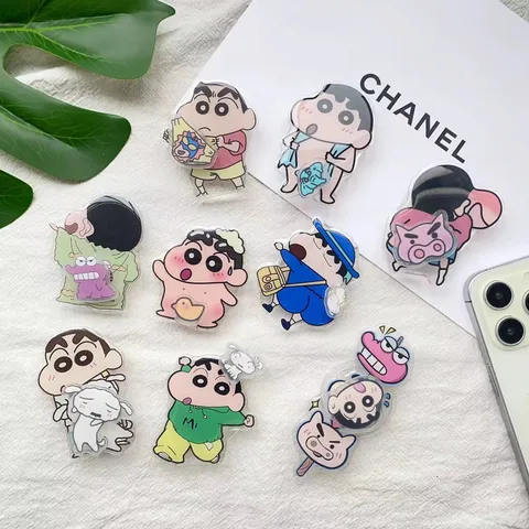 Süße Cartoon Figur Acryl Telefon Griff Ständer Expandierende Doppelschicht Rotierende Smartphone Halter Universal Tischständer Grip Tok
