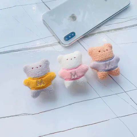 Ins Style Cute Plush Bear Animal Airbag Phone Bracket Cartoon Expandable Grip Socket Universal Phone Holder For Mobile Smartphones