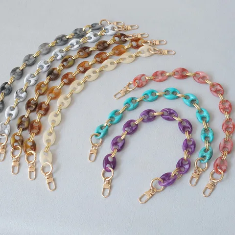 Retro Acrylic Bag Strap Resin Anchor Link Chain Accessories Women Crossbody Bag Replacement Handle Phone Lanyard Decoration