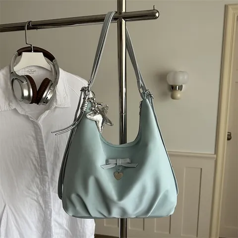 Bolso de Hombro Axilar Mochila Multifuncional para Mujer Estilo Coreano Minimalista Color Sólido Gran Capacidad Cuero PU Casual Diario