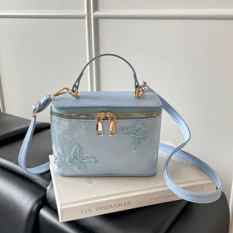 Borsa Box Jacquard a Farfalla in Stile Nuovo Cinese per Donna Dolce Borsa a Mano da Sera Ricamata Borsa a Tracolla Floreale per Matrimonio