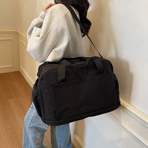 Large Capacity Travel Duffel Bag Waterproof Oxford Cloth Business Luggage Bag With Shoe Compartment And Dry Wet Separation