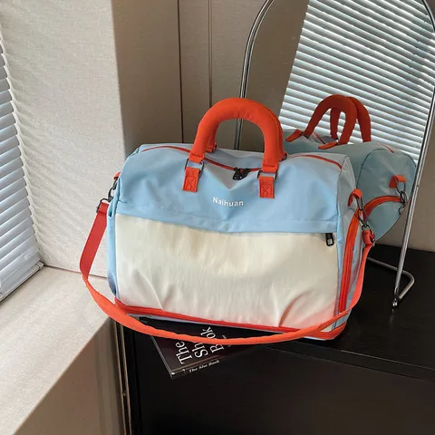 Grand Sac de Voyage Grande Capacité Imperméable en Tissu Oxford Sac de Sport Extensible Weekender Duffel Bag Avec Séparation Humide Sec Compartiment Chaussures