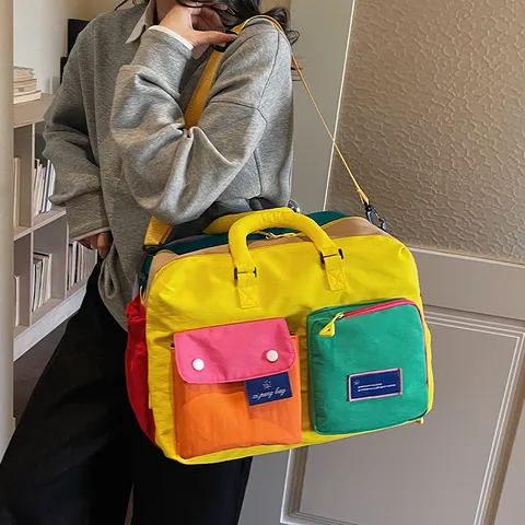 Grand Capacité Sac de Voyage Duffel Multi Poche Imperméable Sac de Sport Bagage Pour Femmes